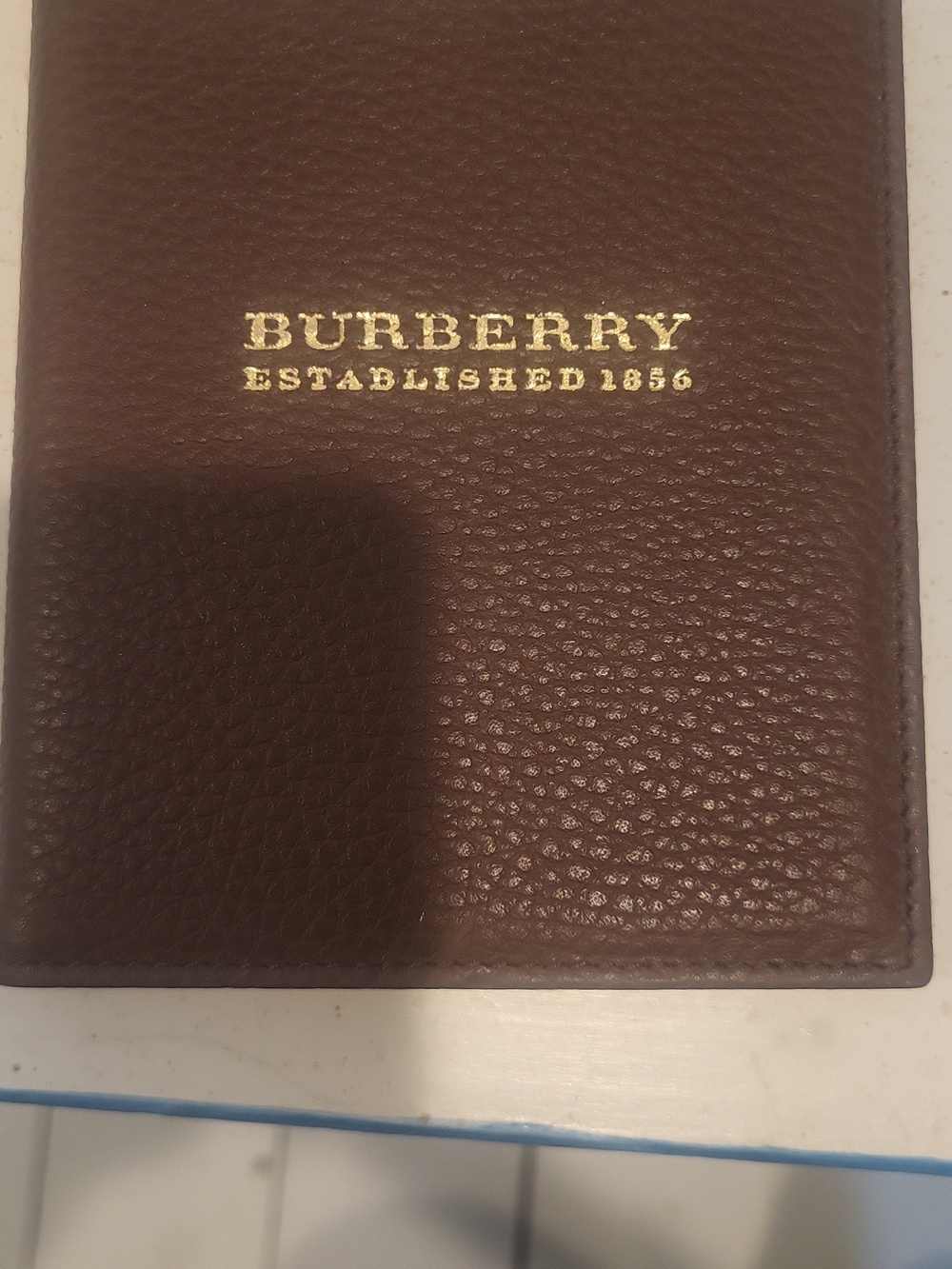 Burberry Brown Leather Notebook Journal Gold Edge Pages Italy Unused - Picture 7 of 7
